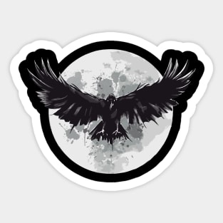 Moon Raven Sticker